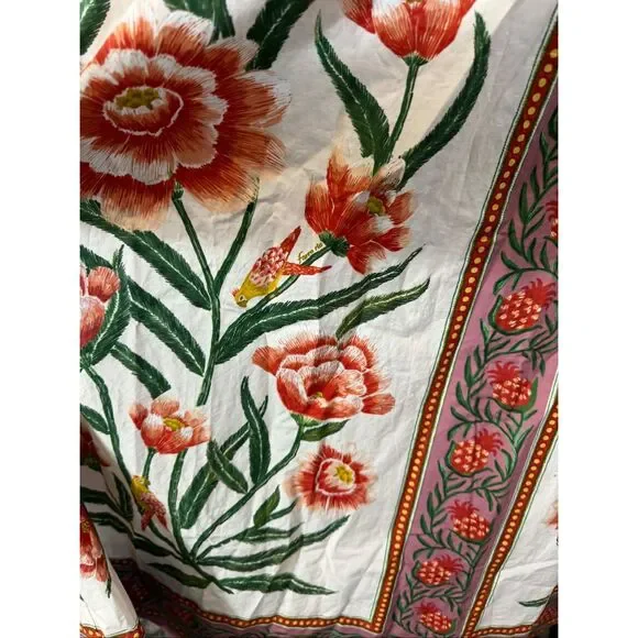 New Anthropologie Farm Rio Ainika Delicate Floral Midi Skirt Size M - Picture 9 of 9